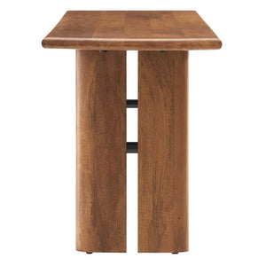 Modway Furniture Amistad 46" Mango Wood Bench - Modern Farmhouse Design for Versatile Seating & Home Décor Solutions Walnut EEI-6343-WAL