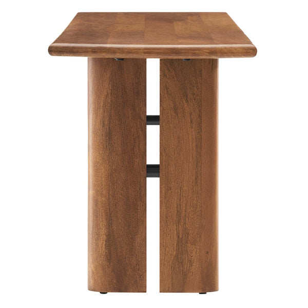 Modway Furniture Amistad 46" Mango Wood Bench - Modern Farmhouse Design for Versatile Seating & Home Décor Solutions Walnut EEI-6343-WAL