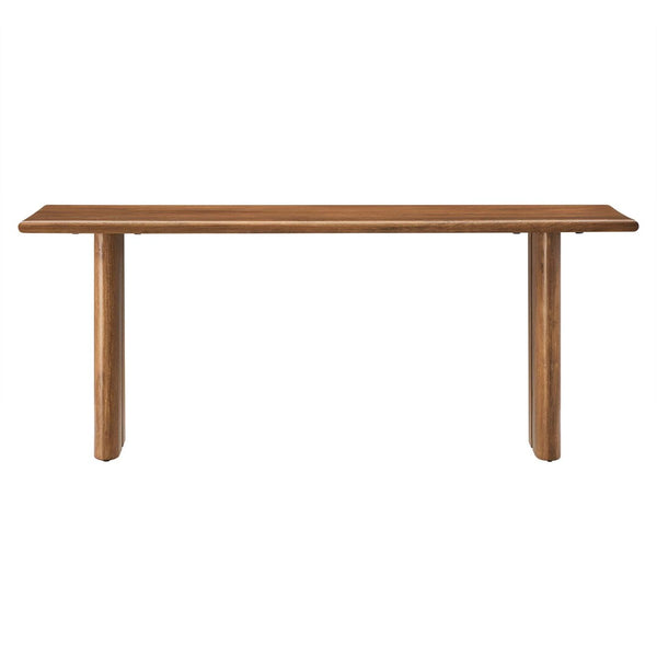 Modway Furniture Amistad 46" Mango Wood Bench - Modern Farmhouse Design for Versatile Seating & Home Décor Solutions Walnut EEI-6343-WAL