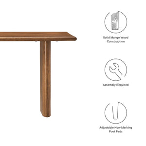 Modway Furniture Amistad 46" Mango Wood Bench - Modern Farmhouse Design for Versatile Seating & Home Décor Solutions Walnut EEI-6343-WAL