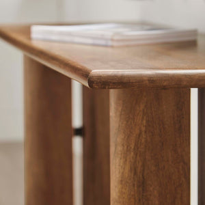 Modway Furniture Amistad 46" Mango Wood Bench - Modern Farmhouse Design for Versatile Seating & Home Décor Solutions Walnut EEI-6343-WAL