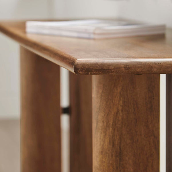 Modway Furniture Amistad 46" Mango Wood Bench - Modern Farmhouse Design for Versatile Seating & Home Décor Solutions Walnut EEI-6343-WAL