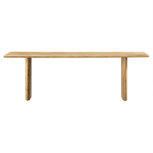Modway Furniture Amistad 58" Handcrafted Mango Wood Bench – Stylish Seating for Dining, Entryway, or Bedroom Decor Oak EEI-6344-OAK
