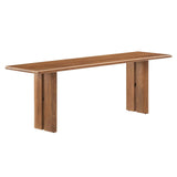 Modway Furniture Amistad 58" Wood Bench Walnut 15 x 58 x 18.5