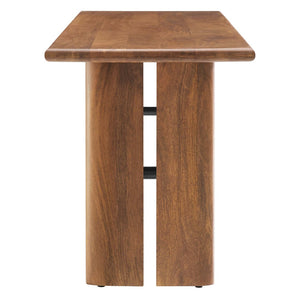 Modway Furniture Amistad 58" Handcrafted Mango Wood Bench – Stylish Seating for Dining, Entryway, or Bedroom Decor Walnut EEI-6344-WAL