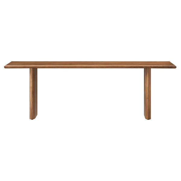 Modway Furniture Amistad 58" Handcrafted Mango Wood Bench – Stylish Seating for Dining, Entryway, or Bedroom Decor Walnut EEI-6344-WAL