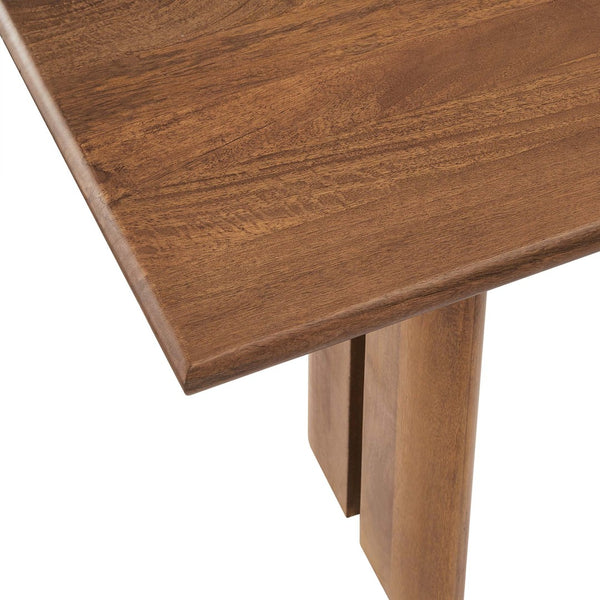 Modway Furniture Amistad 58" Handcrafted Mango Wood Bench – Stylish Seating for Dining, Entryway, or Bedroom Decor Walnut EEI-6344-WAL