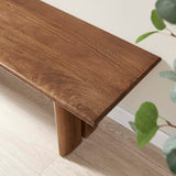 Modway Furniture Amistad 58" Wood Bench Walnut 15 x 58 x 18.5