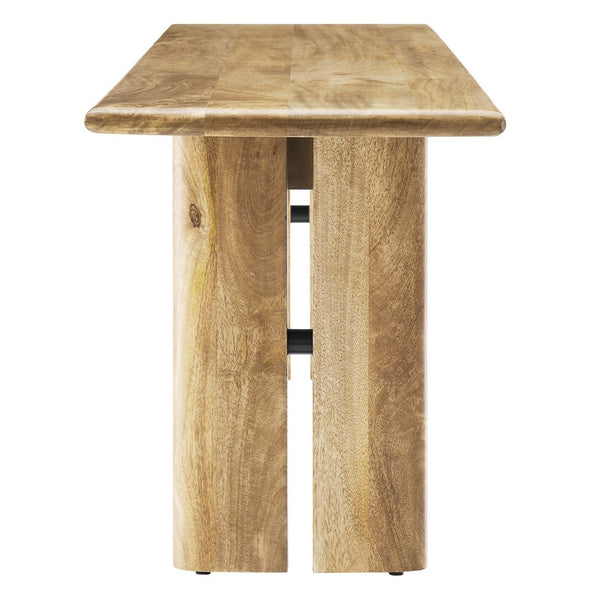 Modway Furniture Amistad 72" Wood Bench by Modway - Durable Mango Wood, Modern Farmhouse Design for Versatile Seating Oak EEI-6345-OAK