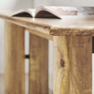 Modway Furniture Amistad 72" Wood Bench by Modway - Durable Mango Wood, Modern Farmhouse Design for Versatile Seating Oak EEI-6345-OAK