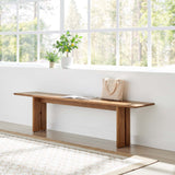 Modway Furniture Amistad 72" Wood Bench Walnut 15 x 72 x 18.5