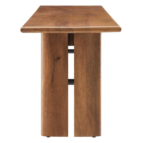 Modway Furniture Amistad 72" Wood Bench by Modway - Durable Mango Wood, Modern Farmhouse Design for Versatile Seating Walnut EEI-6345-WAL