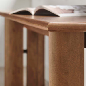 Modway Furniture Amistad 72" Wood Bench by Modway - Durable Mango Wood, Modern Farmhouse Design for Versatile Seating Walnut EEI-6345-WAL