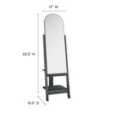 Modway Furniture Ascend Standing Mirror Black 16.5 x 17 x 62.5