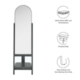 Modway Furniture Ascend Standing Mirror Black 16.5 x 17 x 62.5