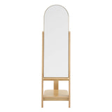 Modway Furniture Ascend Standing Mirror Oak 16.5 x 17 x 62.5