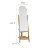 Modway Furniture Ascend Standing Mirror Oak 16.5 x 17 x 62.5