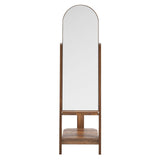 Modway Furniture Ascend Standing Mirror Walnut 16.5 x 17 x 62.5