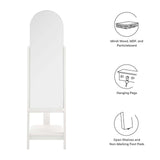 Modway Furniture Ascend Standing Mirror White 16.5 x 17 x 62.5