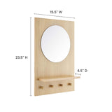 Modway Furniture Glint Mirror Oak 4.5 x 15.5 x 23.5