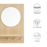 Modway Furniture Glint Mirror Oak 4.5 x 15.5 x 23.5