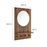 Modway Furniture Glint Mirror Walnut 4.5 x 15.5 x 23.5