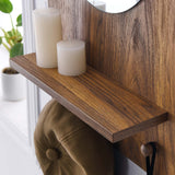 Modway Furniture Glint Mirror Walnut 4.5 x 15.5 x 23.5