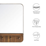 Modway Furniture Lumina Mirror Walnut 4.5 x 15.5 x 23.5