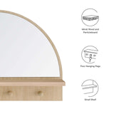 Modway Furniture Moonbeam Arched Mirror Oak 4.5 x 22.5 x 15