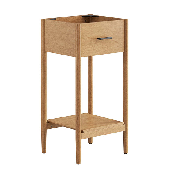 Modway Furniture Zaire 18" Bathroom Vanity Cabinet - Modern Minimalist Design with Smart Storage for Compact Spaces Natural EEI-6351-NAT