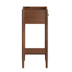 Modway Furniture Zaire 18" Bathroom Vanity Cabinet - Modern Minimalist Design with Smart Storage for Compact Spaces Walnut EEI-6351-WAL
