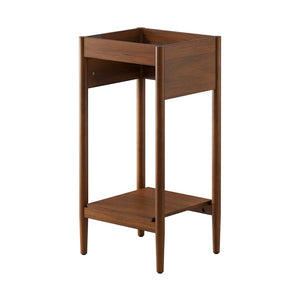 Modway Furniture Zaire 18" Bathroom Vanity Cabinet - Modern Minimalist Design with Smart Storage for Compact Spaces Walnut EEI-6351-WAL