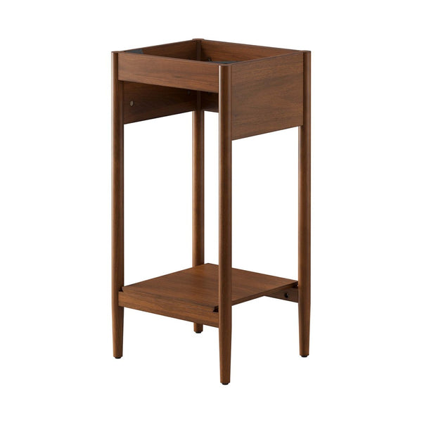 Modway Furniture Zaire 18" Bathroom Vanity Cabinet - Modern Minimalist Design with Smart Storage for Compact Spaces Walnut EEI-6351-WAL