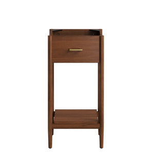 Modway Furniture Zaire 18" Bathroom Vanity Cabinet - Modern Minimalist Design with Smart Storage for Compact Spaces Walnut EEI-6351-WAL