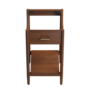 Modway Furniture Zaire 18" Bathroom Vanity Cabinet - Modern Minimalist Design with Smart Storage for Compact Spaces Walnut EEI-6351-WAL