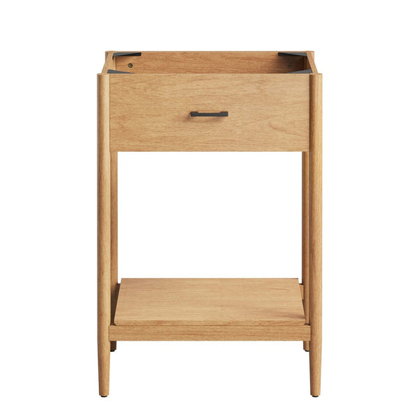 Modway Furniture Zaire 24" Bathroom Vanity Cabinet - Mid-Century Modern Design with Practical Storage Solutions Natural EEI-6352-NAT