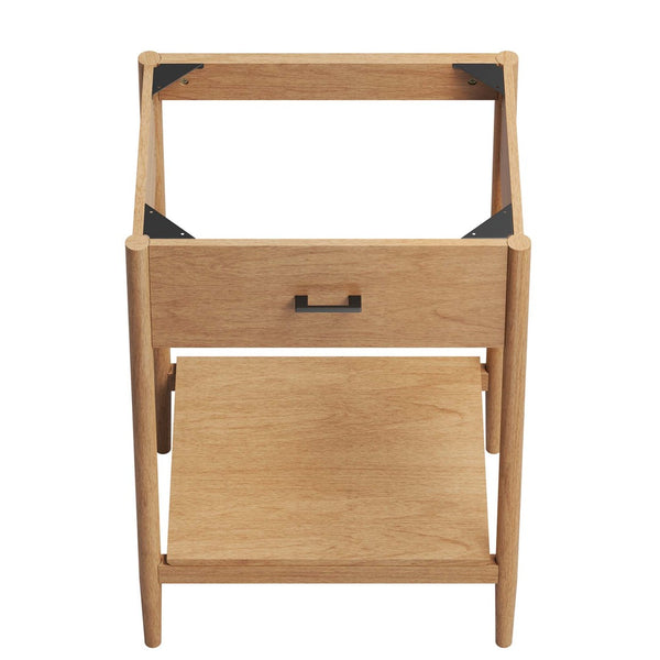 Modway Furniture Zaire 24" Bathroom Vanity Cabinet - Mid-Century Modern Design with Practical Storage Solutions Natural EEI-6352-NAT