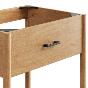 Modway Furniture Zaire 24" Bathroom Vanity Cabinet - Mid-Century Modern Design with Practical Storage Solutions Natural EEI-6352-NAT