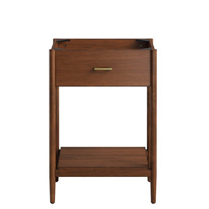 Modway Furniture Zaire 24" Bathroom Vanity Cabinet - Mid-Century Modern Design with Practical Storage Solutions Walnut EEI-6352-WAL