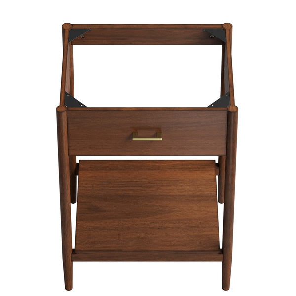 Modway Furniture Zaire 24" Bathroom Vanity Cabinet - Mid-Century Modern Design with Practical Storage Solutions Walnut EEI-6352-WAL