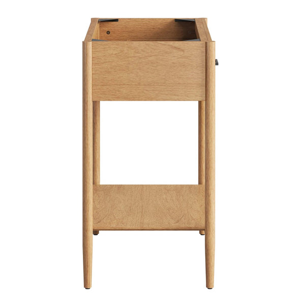 Modway Furniture Zaire 30" Bathroom Vanity Cabinet - Mid-Century Modern Design with Open Storage & Drawer Features Natural EEI-6353-NAT