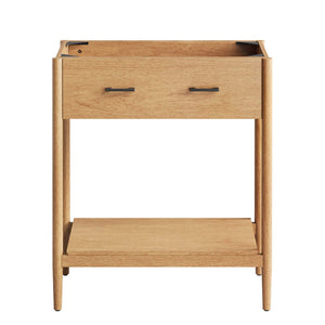 Modway Furniture Zaire 30" Bathroom Vanity Cabinet - Mid-Century Modern Design with Open Storage & Drawer Features Natural EEI-6353-NAT