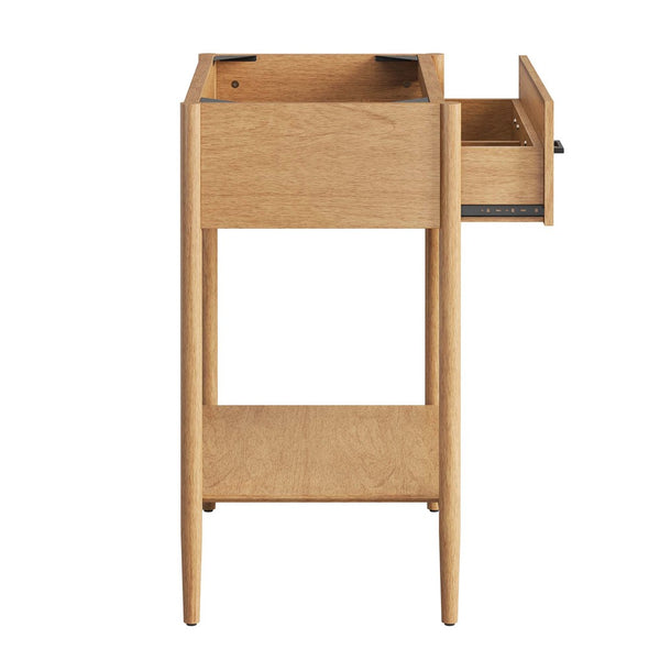 Modway Furniture Zaire 30" Bathroom Vanity Cabinet - Mid-Century Modern Design with Open Storage & Drawer Features Natural EEI-6353-NAT