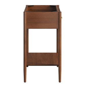 Modway Furniture Zaire 30" Bathroom Vanity Cabinet - Mid-Century Modern Design with Open Storage & Drawer Features Walnut EEI-6353-WAL