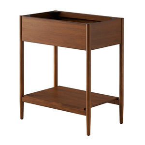 Modway Furniture Zaire 30" Bathroom Vanity Cabinet - Mid-Century Modern Design with Open Storage & Drawer Features Walnut EEI-6353-WAL