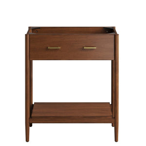 Modway Furniture Zaire 30" Bathroom Vanity Cabinet - Mid-Century Modern Design with Open Storage & Drawer Features Walnut EEI-6353-WAL