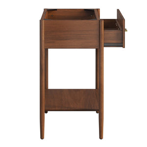 Modway Furniture Zaire 30" Bathroom Vanity Cabinet - Mid-Century Modern Design with Open Storage & Drawer Features Walnut EEI-6353-WAL