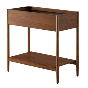 Modway Furniture Zaire 36" Bathroom Vanity Cabinet - Mid-Century Modern Design with Practical Storage Solution Walnut EEI-6354-WAL