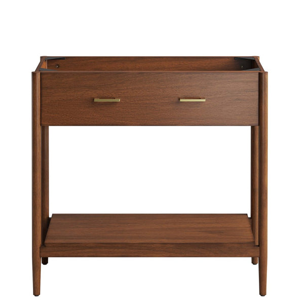Modway Furniture Zaire 36" Bathroom Vanity Cabinet - Mid-Century Modern Design with Practical Storage Solution Walnut EEI-6354-WAL