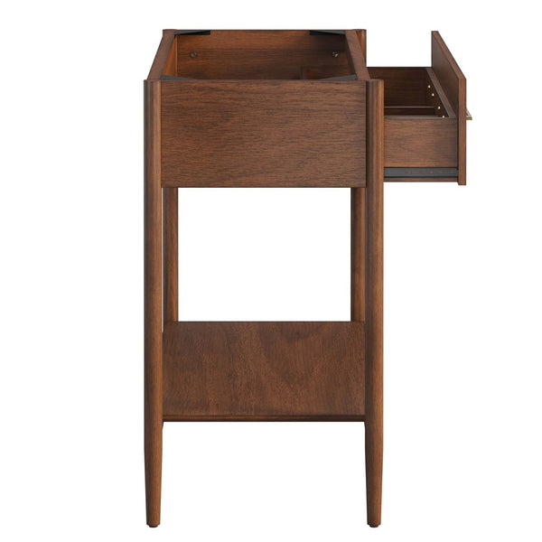 Modway Furniture Zaire 36" Bathroom Vanity Cabinet - Mid-Century Modern Design with Practical Storage Solution Walnut EEI-6354-WAL